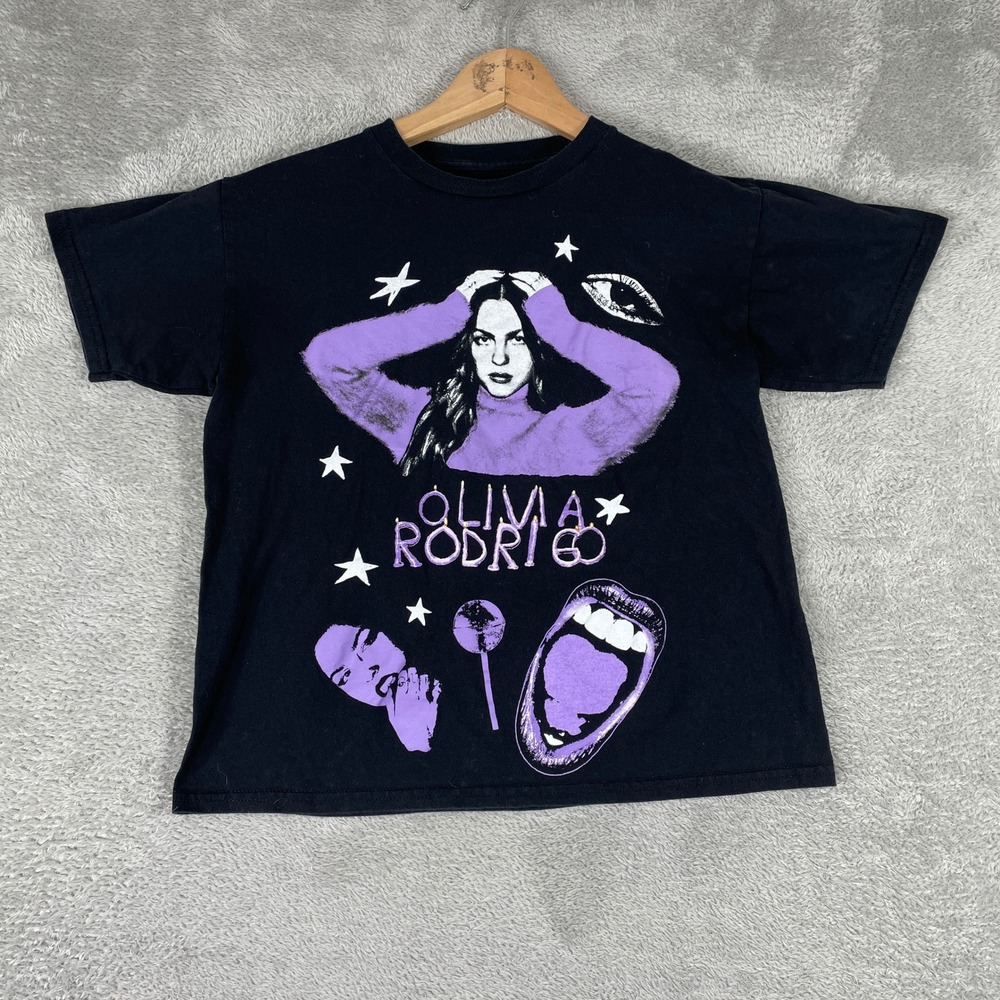 Olivia Rodrigo Shirt‎ Womens XXS Black Concert Guts Pop Music Graphic Tee